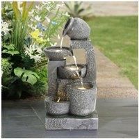 Cascade Feature Outdoor Garden Solar-powered Water Fountain