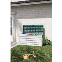 Green Large Outdoor Tool Storage Deck Box with Wheels