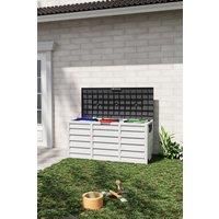 Outdoor Garden Plastic Tool Storage Deck Box with Wheels