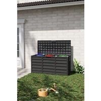 Outdoor Garden Plastic Tool Storage Deck Box with Wheels