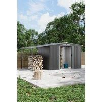 Metal Outdoor Garden Storage Tool Shed with Lean-to