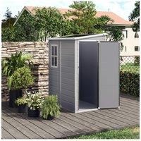 5X4FT Garden Plastic Storage Shed with Lockable Door