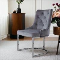 Upholstered Tufted Velvet Buttoned Dining Chair