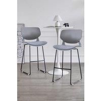 2Pcs Modern Upholstered Breakfast Bar Stools