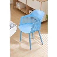 4Pcs PP Dining Chairs with Armrest ( Load Capacity 150kg )