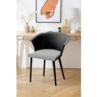 4Pcs PP Upholstered Dining Chairs with Armrest ( Load Capacity 150kg )