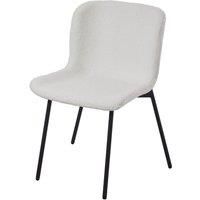 2pcs Teddy Fleece Upholstered Dining Chair