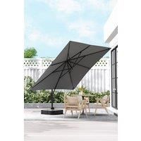 3m x 3m Square Rotating Outdoor Cantilever Parasol with Plastic Base