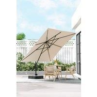 3m x 3m Square Rotating Outdoor Cantilever Parasol with Plastic Base