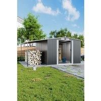 Metal Outdoor Garden Storage Shed with Lean-to