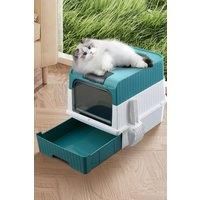 Large Fully Enclosed Cat Litter Box with UV Sterilization