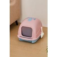 Pink Durable PP Foldable Cat Litter Box