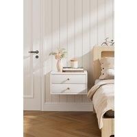 Wall-Mounted Nightstand with Dual Drawers