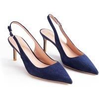 Pointed Toe Slingback Kitten Heels