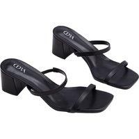 Minimalist Double Strap Block Heel Sandals