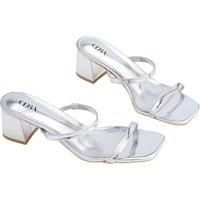 Minimalist Double Strap Block Heel Sandals