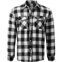 Flannel Plaid Shirt with Turn-Down Collar