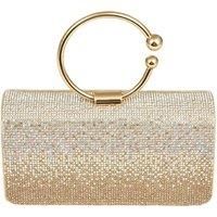 Rhinestone Evening Clutch Bag with Ring Handle