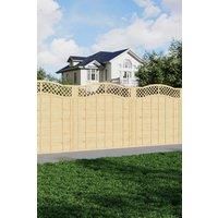 6x6ft Spruce Wood Lattice Top Garden Privacy Fence Panel