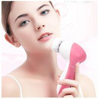 SHEONLY 5 in 1 Electric Facial Cleansing Brush Set in Pink