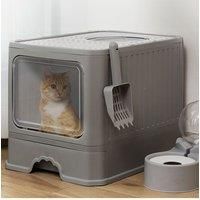Enclosed Cat Litter Box£Double Door with Scoop