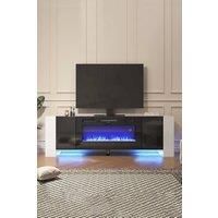 Recessed Electric Fireplace TV Stand with Remote Control