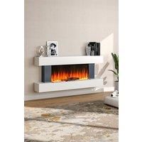 WiFi Contemporary Wall Mounted/Freestanding Fireplace Mantel for Living Room