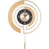18in/45cm Modern Decorative Non-Ticking Wall Clock with Pendulum
