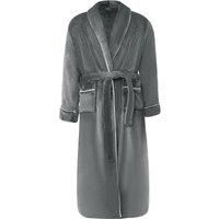 Lapel Collar Flannel Dressing Gown