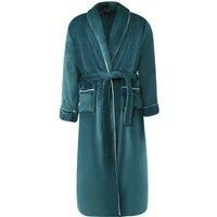 Lapel Collar Flannel Dressing Gown
