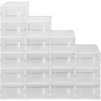 Set Of 18 Clear Stackable Storage Boxes!