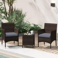 Patio Furniture Set Outdoor PE Rattan Wicker Bistro Chair and Table Set