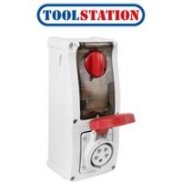 Industrial RCD Socket IP67 415V 16A 30ma 3PN+E Switched