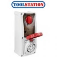 Industrial RCD Socket IP67 415V 32A 30ma 3P+N+E Switched