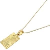 Harfi Women's 18ct Gold Vermeil Bar Pendant Necklace | Size: 18 inches