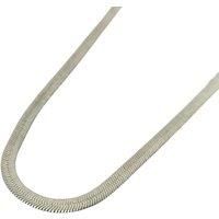 Harfi Women's Herringbone Rhodium Filled Silver 4mm 18 Inch Snake Necklace in Gold | Size: 18 inches