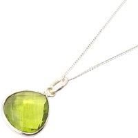 Harfi Women's Sterling Silver Peridot August Birthstone Necklace | Size: 18 inches