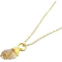 Harfi Women's Raw Citrine November Birthstone Gold Plated Necklace | Size: 18 inches