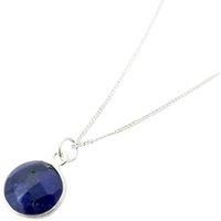 Harfi Women's Sterling Silver Blue Sapphire September Necklace | Size: 18 inches
