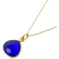 Harfi Women's Sapphire September Birthstone Gold Plated Necklace | Size: 18 inches