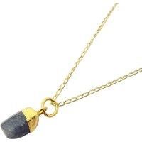 Harfi Women's Raw Sapphire September Birthstone Gold Plated Necklace | Size: 18 inches