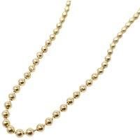 Harfi Women's 18ct Gold Plated Classic Ball Bead Extra Long Chain | Size: 24 inches
