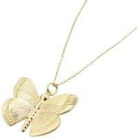 Harfi Women's 18ct Gold Plated Dainty Butterfly Charm Necklace | Size: 18 inches