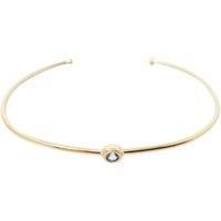 18ct Gold Plated Blue Topaz Gem Bangle