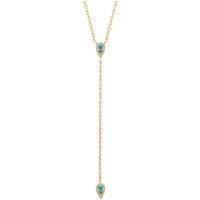 18ct Gold Plated Blue Turquoise Necklace