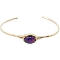 18ct Gold Plated Purple Amethyst Bangle