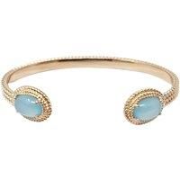 18ct Gold Plated Blue Agate Bangle