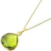 18ct Gold Vermeil Peridot August Birthstone Shiny Glow Necklace