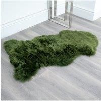 Native Natural Olive Green Sheepskin Rug xxl
