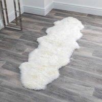 Native Natural Double Natural White Sheepskin Rug